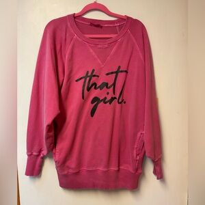 Pink Graphic Sweatshirt